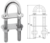 Bow Eye With Weled Plate, AISI 316