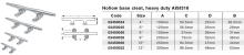 Hollow Base Cleat, Heavy Duty AISI316 6``