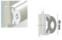 ``박스형`` 접합용 PVC 펜더 프로파일(H 40mm, 12미터, 흰색)